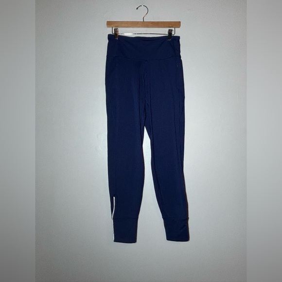 LULULEMON fresh tracks zip ankle jogger pants in blue size 4 - Picture 1 of 6